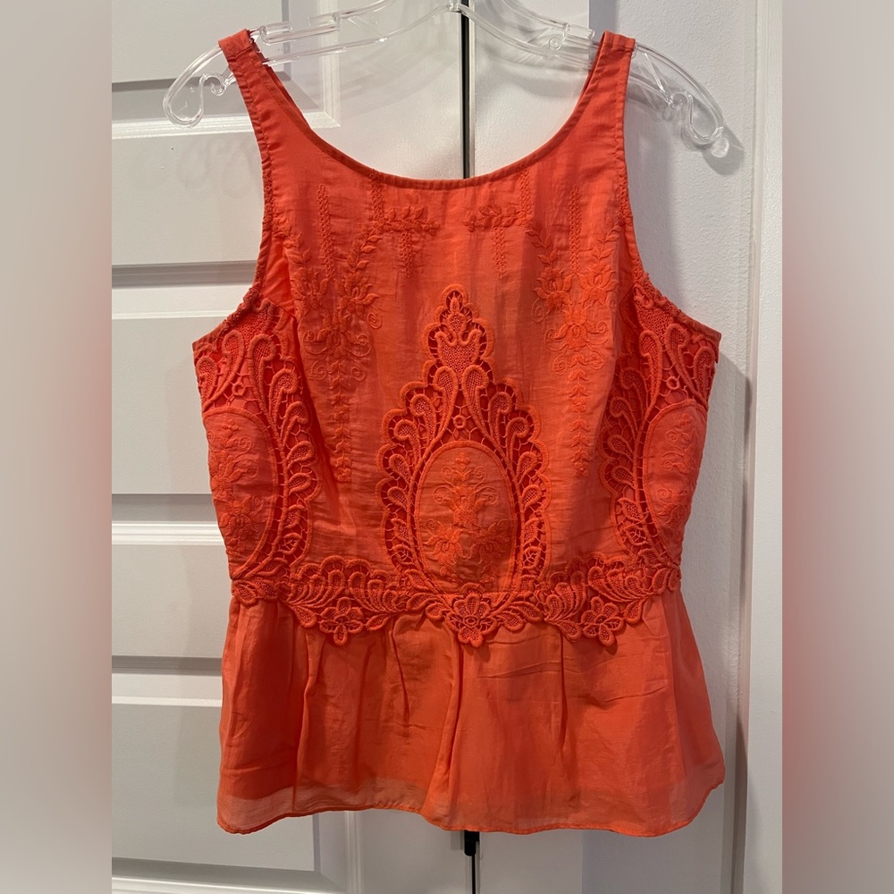 Anthropologie lace peplum blouse